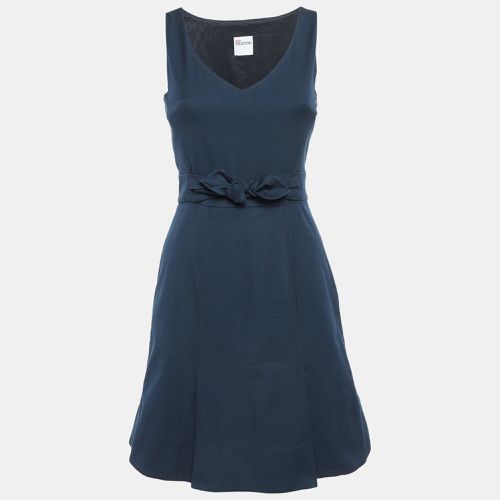 RED Valentino Blue Cotton Pleated Mini Dress S - RED Valentino - Modalova