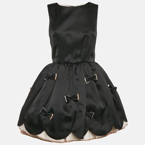 Red Valentino Black Silk Bow Detail Sleeveless Mini Dress S - RED Valentino - Modalova