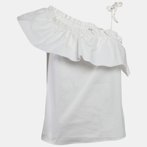 Ruffled One-Shoulder Tie-Up Detail Top L - RED Valentino - Modalova