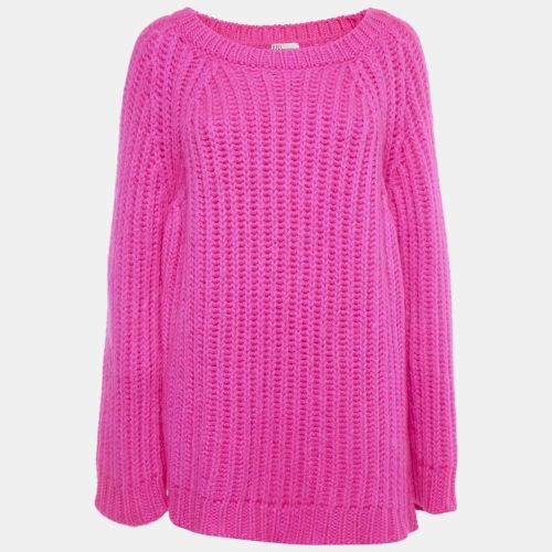 RED Valentino Pink Rib Knit Oversized Sweater M - RED Valentino - Modalova