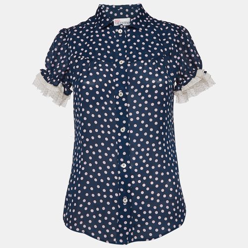 Dotted Crepe Puff Sleeve Blouse S - RED Valentino - Modalova