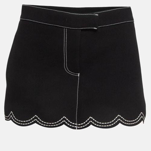 RED Valentino Black Crepe Scallop Skirt Effect Shorts M - RED Valentino - Modalova