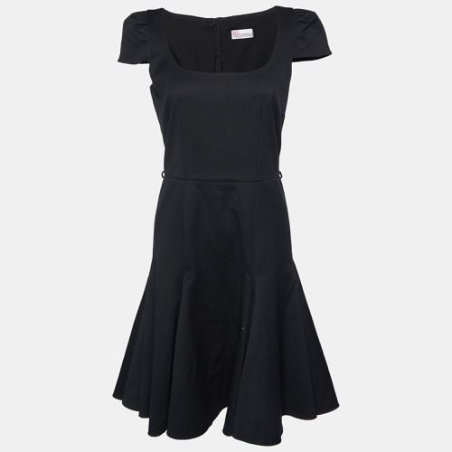 RED Valentino Black Cotton & Wool Flared Midi Dress S - RED Valentino - Modalova