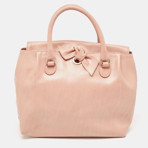 RED Valentino Old Rose Leather Bow Tote - RED Valentino - Modalova