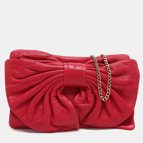 Valentino Leather Bow Flap Shoulder Bag - RED Valentino - Modalova