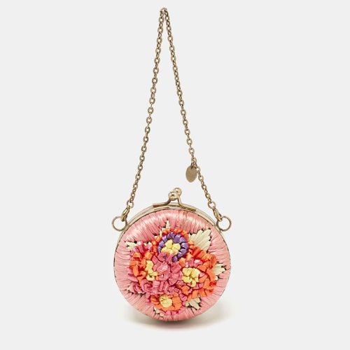 RED Valentino Multicolor Straw and Leather Daisy Round Chain Purse - RED Valentino - Modalova