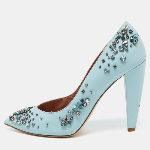 RED Valentino Light Blue Leather Crystal Embellished Pumps Size 39 - RED Valentino - Modalova