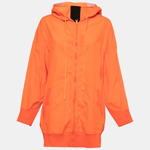 RED Valentino The Black Tag Neon Orange Taffeta Zip Front Hooded Coat S - RED Valentino - Modalova