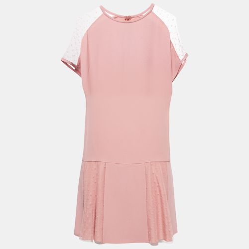 RED Valentino Salmon Pink Crepe & Tulle Shift Dress S - RED Valentino - Modalova