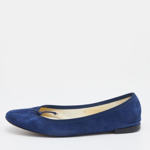 Repetto Navy Blue Suede Bow Ballet Flats Size 41 - Repetto - Modalova