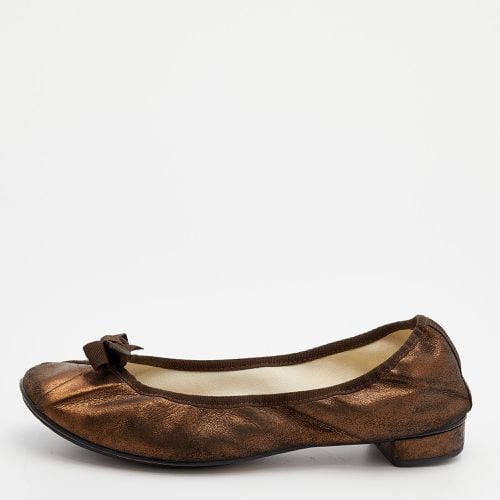 Bronze Suede Bow Ballet Flats Size 41 - Repetto - Modalova