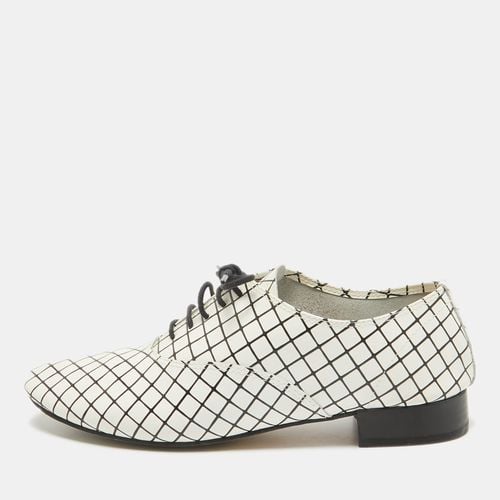 Repetto White/Black Printed Leather Derby Size 39 - Repetto - Modalova