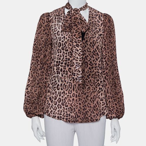 Rixo Brown Animal Print Silk Blouse M - Rixo - Modalova