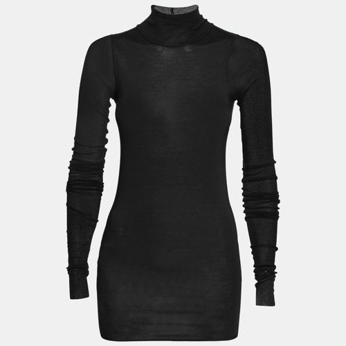 Rickowenslilies Black Knit Mock Neck Long Sleeve Top M - Rickowenslilies - Modalova