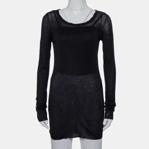 Rick Owens Black Knit Forever Tunic Top M - Rick Owens - Modalova