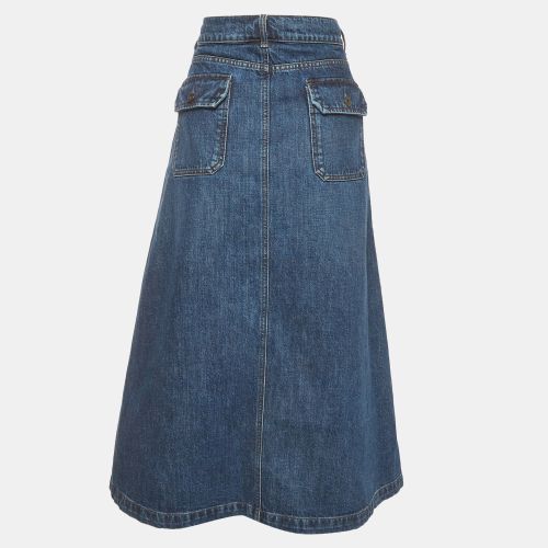Denim Button Down Midi Skirt L - Weekend Max Mara - Modalova