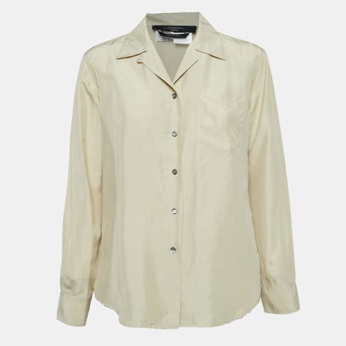 Weekend Max Mara Beige Silk Button Front Shirt M - Weekend Max Mara - Modalova