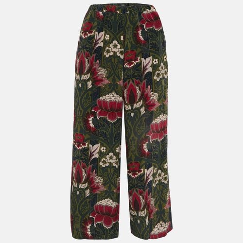 Weekend Max Mara Green Floral Print Silk Wide-Leg Pants S - Weekend Max Mara - Modalova