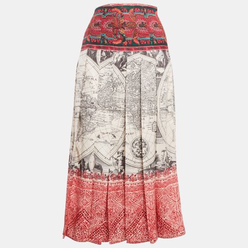 Weekend Max Mara Multicolor Printed Satin Pleated Midi Duccio Skirt S - Weekend Max Mara - Modalova