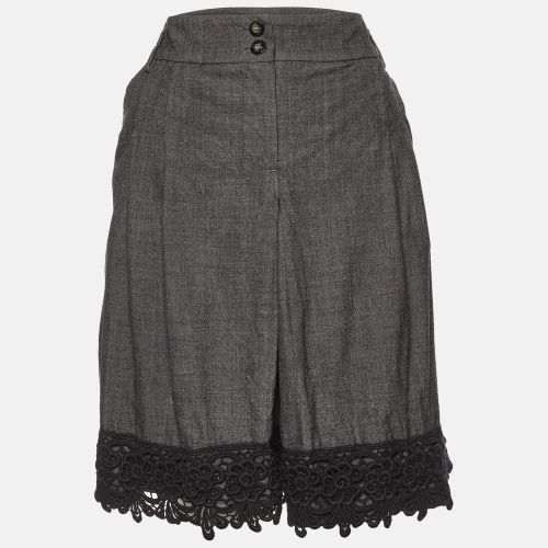 Weekend Max Mara Charcoal Grey Wool & Lace Detail Mini Skirt M - Weekend Max Mara - Modalova