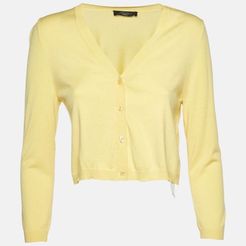 Weekend Max Mara Yellow Knit Cropped Cardigan M - Weekend Max Mara - Modalova