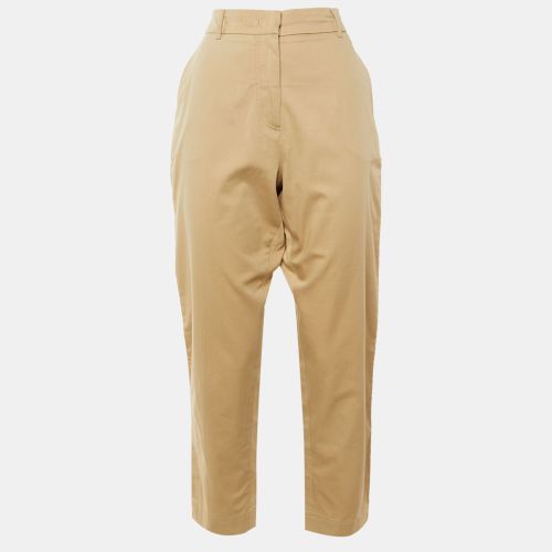 Weekend Max Mara Beige Cotton Tapered Trousers L - Weekend Max Mara - Modalova
