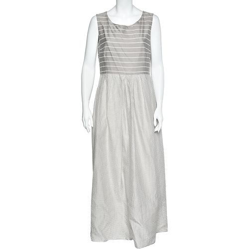 Cotton & Silk Striped Maxi Dress L - Weekend Max Mara - Modalova