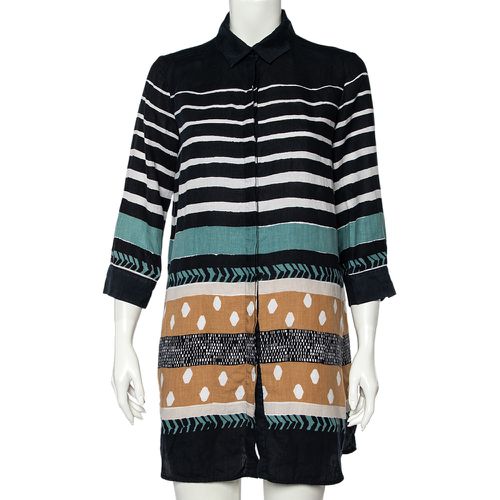 Weekend Max Mara Multicolor Printed Linen Blend Button Front Shirt M - Weekend Max Mara - Modalova