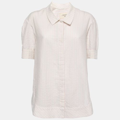 Weekend Max Mara White Striped Cotton Button Front Shirt S - Weekend Max Mara - Modalova