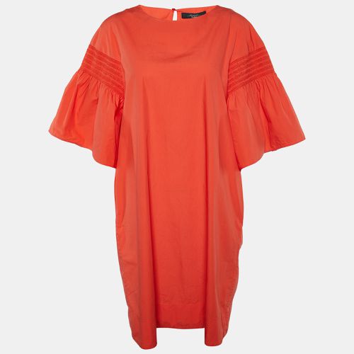 Weekend Max Mara Orange Cotton Shirred Sleeve Mini Dress M - Weekend Max Mara - Modalova