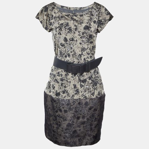 Black Printed Synthetic Belted Mini Dress S - Weekend Max Mara - Modalova