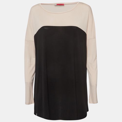 Weekend Max Mara Pink/Black Colorblocked Jersey Top M - Weekend Max Mara - Modalova