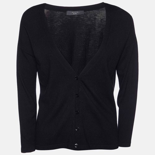 Weekend Max Mara Black Knit Button Front Cardigan S - Weekend Max Mara - Modalova