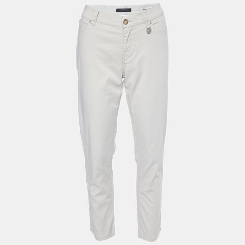 Weekend Max Mara Cream Cotton Straight-Leg Pants M - Weekend Max Mara - Modalova