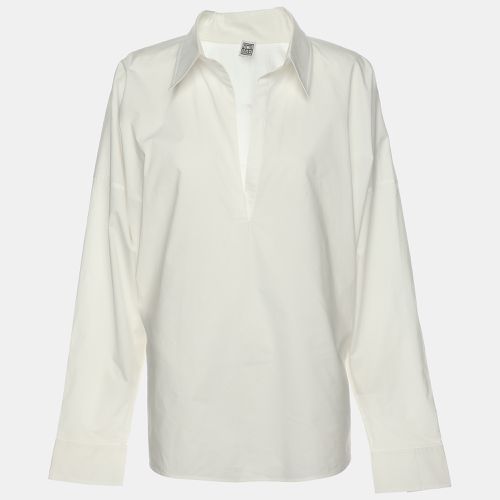 Toteme White Cotton Poplin Shirt L - Toteme - Modalova