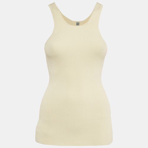 Toteme Cream Rib Knit Tank Top XS - Toteme - Modalova