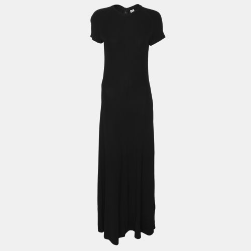 Toteme Black Fluid Jersey Short Sleeves Flared Maxi Dress XS - Toteme - Modalova