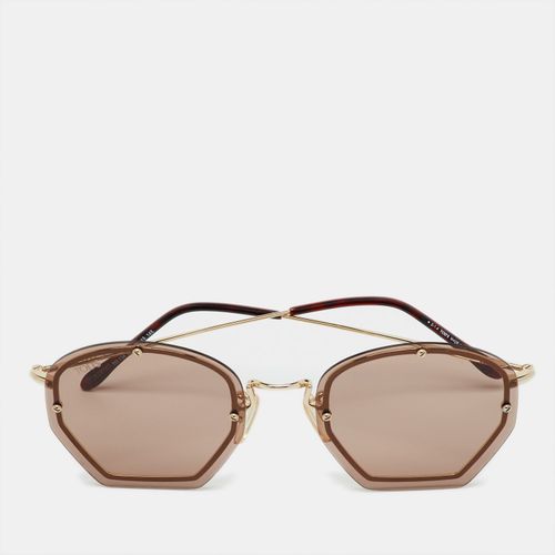 Tod's Gold Tone/Brown TO134 Rimless Sunglasses - Tod's - Modalova