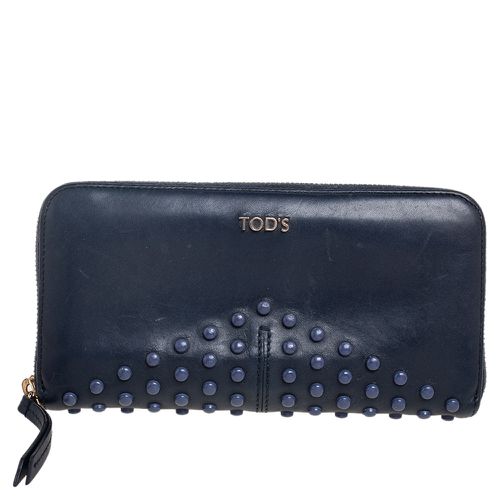 Leather Gommini Zip Around Continental Wallet - Tod's - Modalova