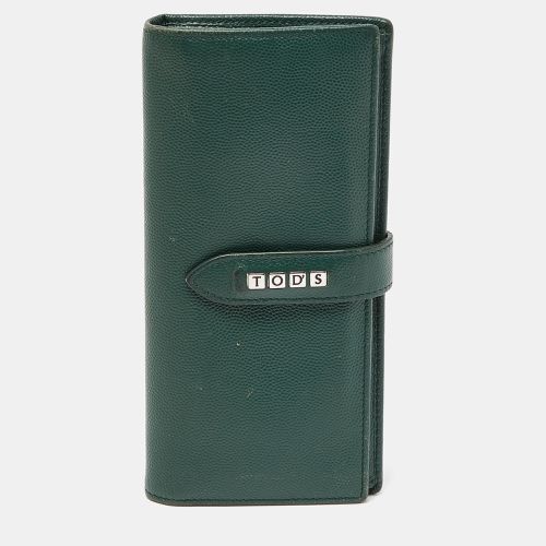 Tod's Green Leather Continental Flap Wallet - Tod's - Modalova