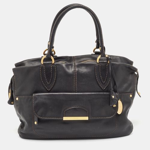 Tod's Black Leather Front Pocket Satchel - Tod's - Modalova