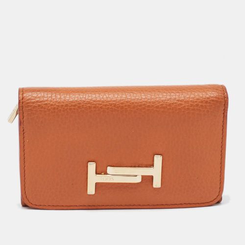 Tod's Orange Leather Double T Trifold Wallet - Tod's - Modalova