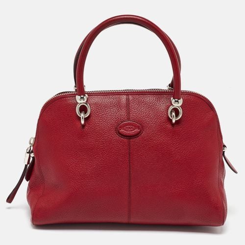 Tod's Red Leather Sella Bowler Bag - Tod's - Modalova