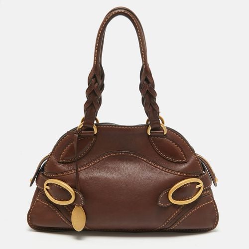 Tod's Brown Leather Treccia Bauletto Satchel - Tod's - Modalova