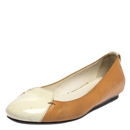 Tod's White/Brown Patent And Leather Ballet Flats Size 36 - Tod's - Modalova