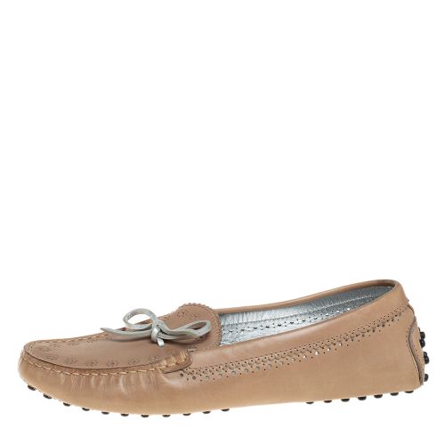 Perforated Leather Bow Loafers Size 37 - Tod's - Modalova