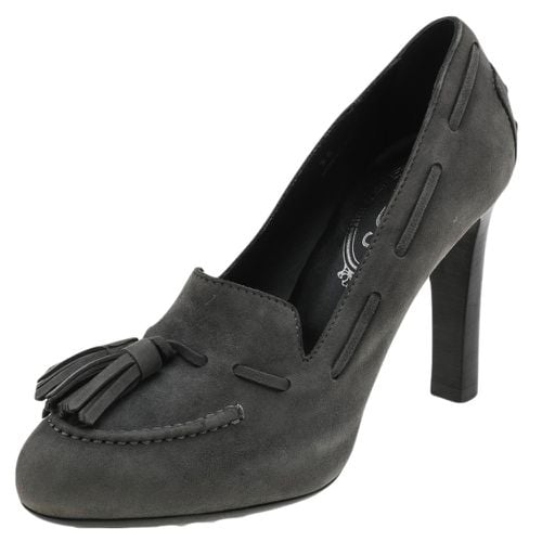 Tod's Grey Suede Tassel Loafer Pumps Size 35 - Tod's - Modalova