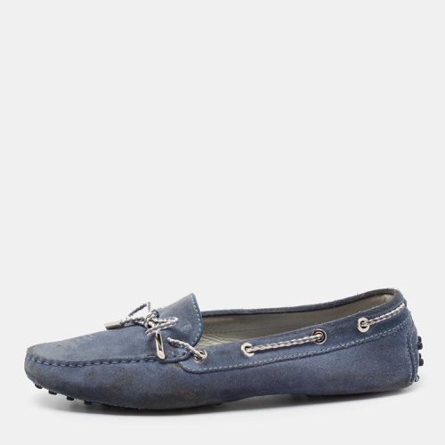 Tod's Blue Suede Gommini Driving Loafers Size 40 - Tod's - Modalova