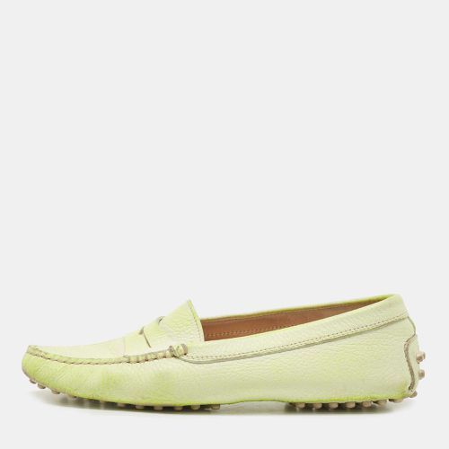 Tod's Neon Two Tone Leather Penny Slip On Loafers Size 36 - Tod's - Modalova