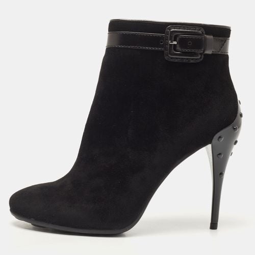 Suede and Leather Buckle Detail Ankle Booties Size 37.5 - Tod's - Modalova